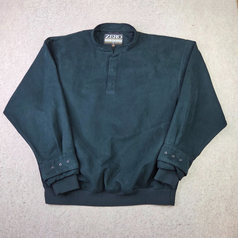 Zero Restriction Golf Windbreaker Mens XL Green Pullover Performance 1/4 Snap